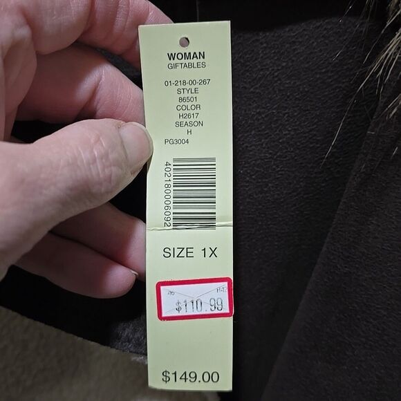 Faux Fur Fleece Sherpa Jacket 1X Ideology Pennylane Coat Cozy Glam Boho Chic NWT - Picture 10 of 16